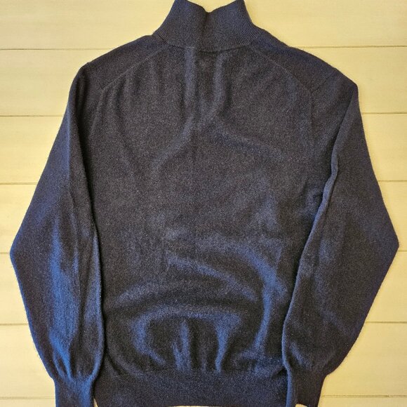 J.Crew Navy Cashmere Half-Zip Sweater - Size XL - Picture 5 of 7